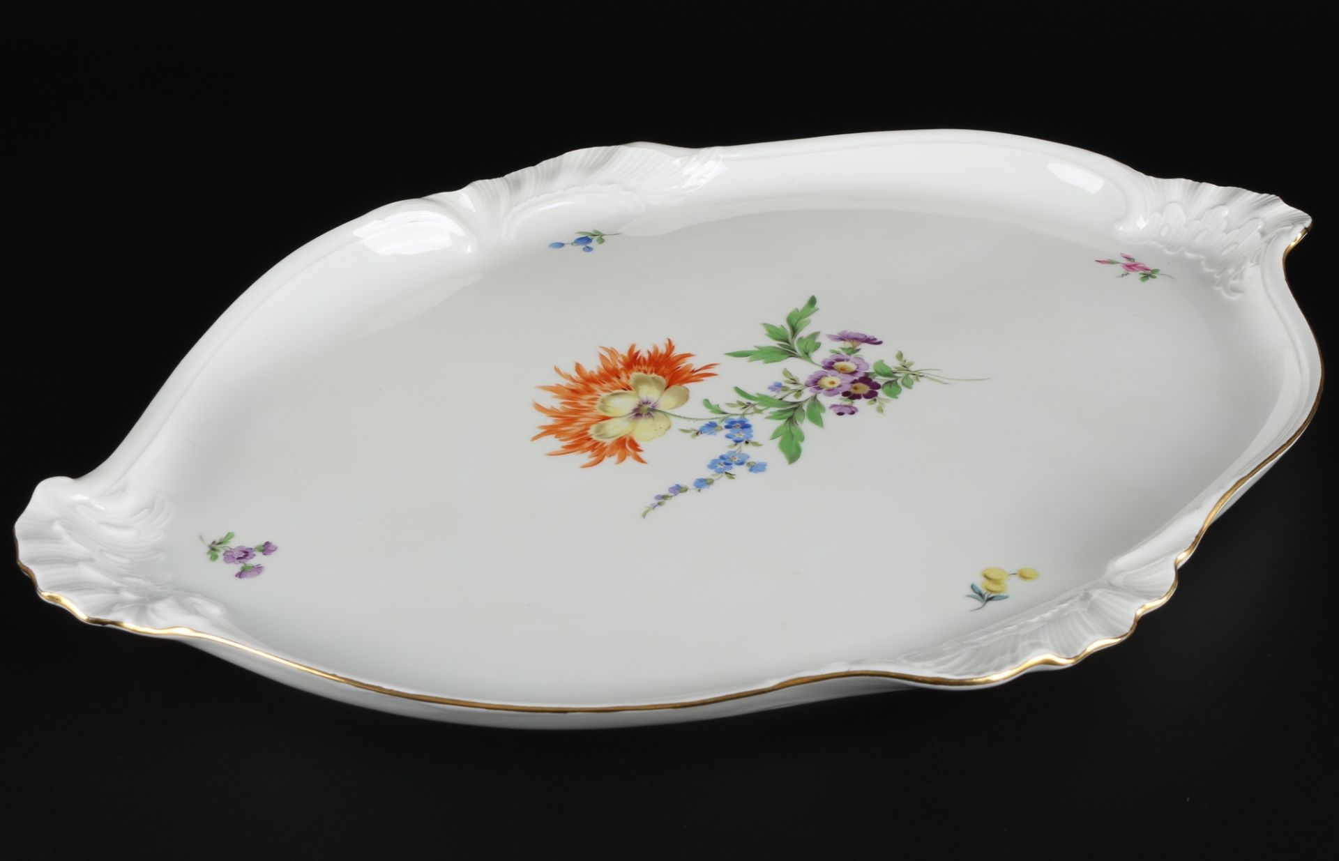 Meissen Blume großes Tablett, large tray, - Bild 2 aus 3