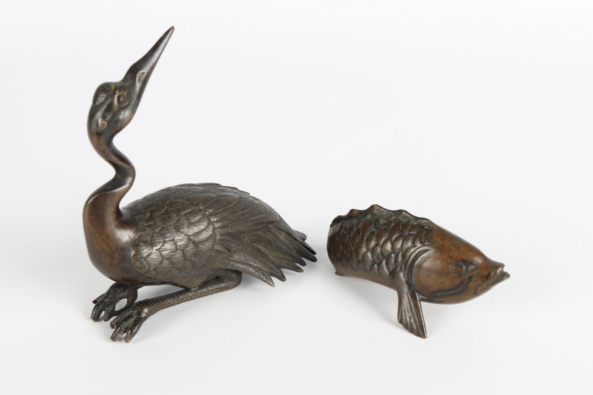 Japan Bronze 4 Tierfiguren, Meiji-Period (1868 - 1912), bronze animal sculptures, - Bild 5 aus 6