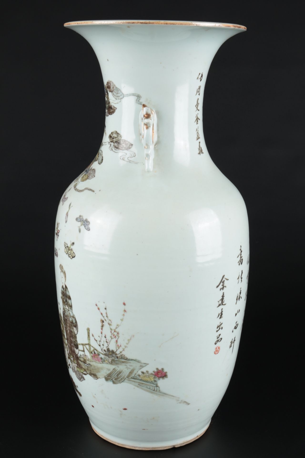 China große Vase Kuang-hsü 1875-1908, chinese large vase, - Bild 2 aus 6