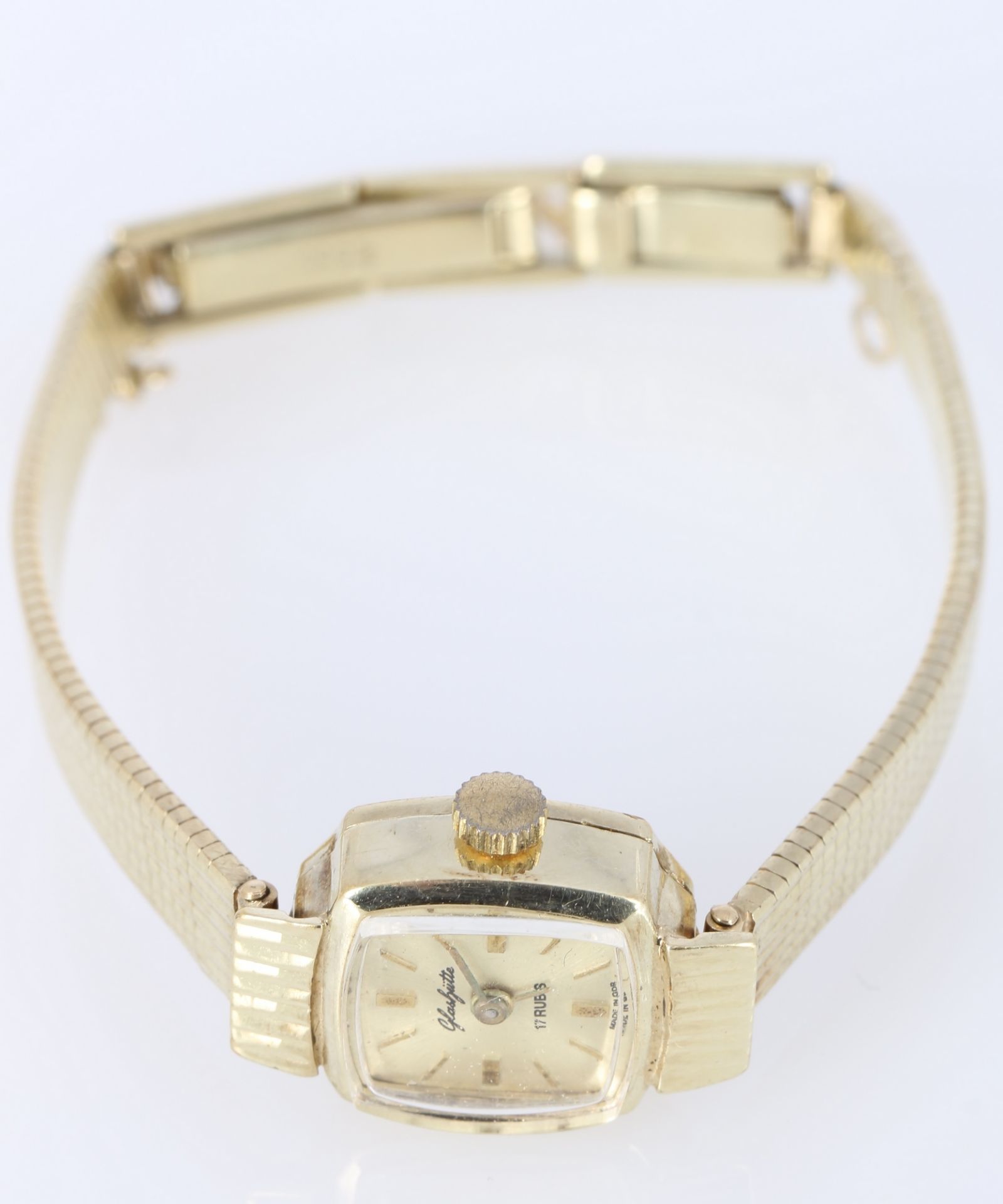 Glashütte 585 Gold Damen Armbanduhr, women's 14K gold wristwatch, - Bild 3 aus 5