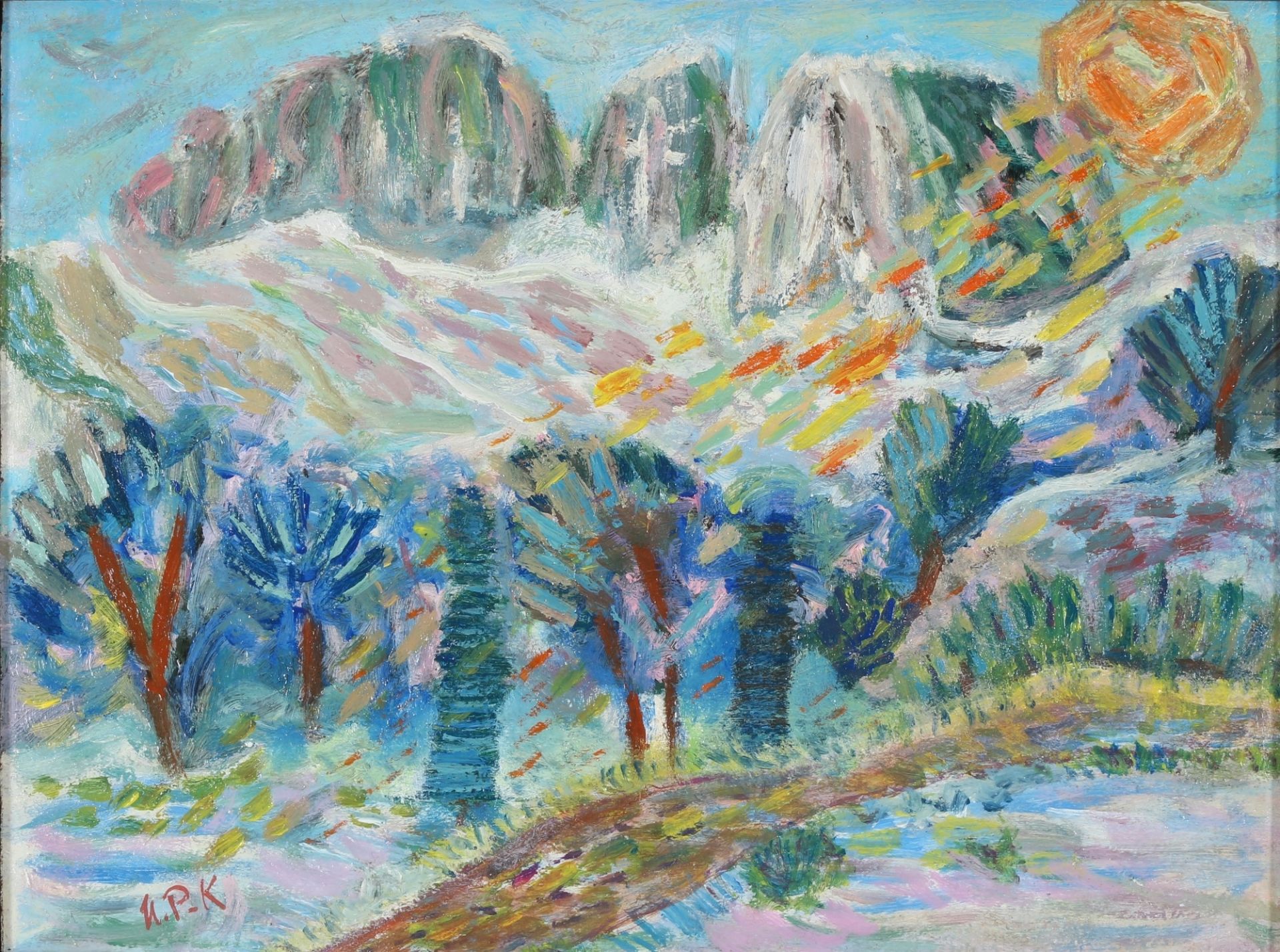 Henny PROTZEN-KUNDMÜLLER (1896-1967) Expressive Landschaft, expressive landscape,