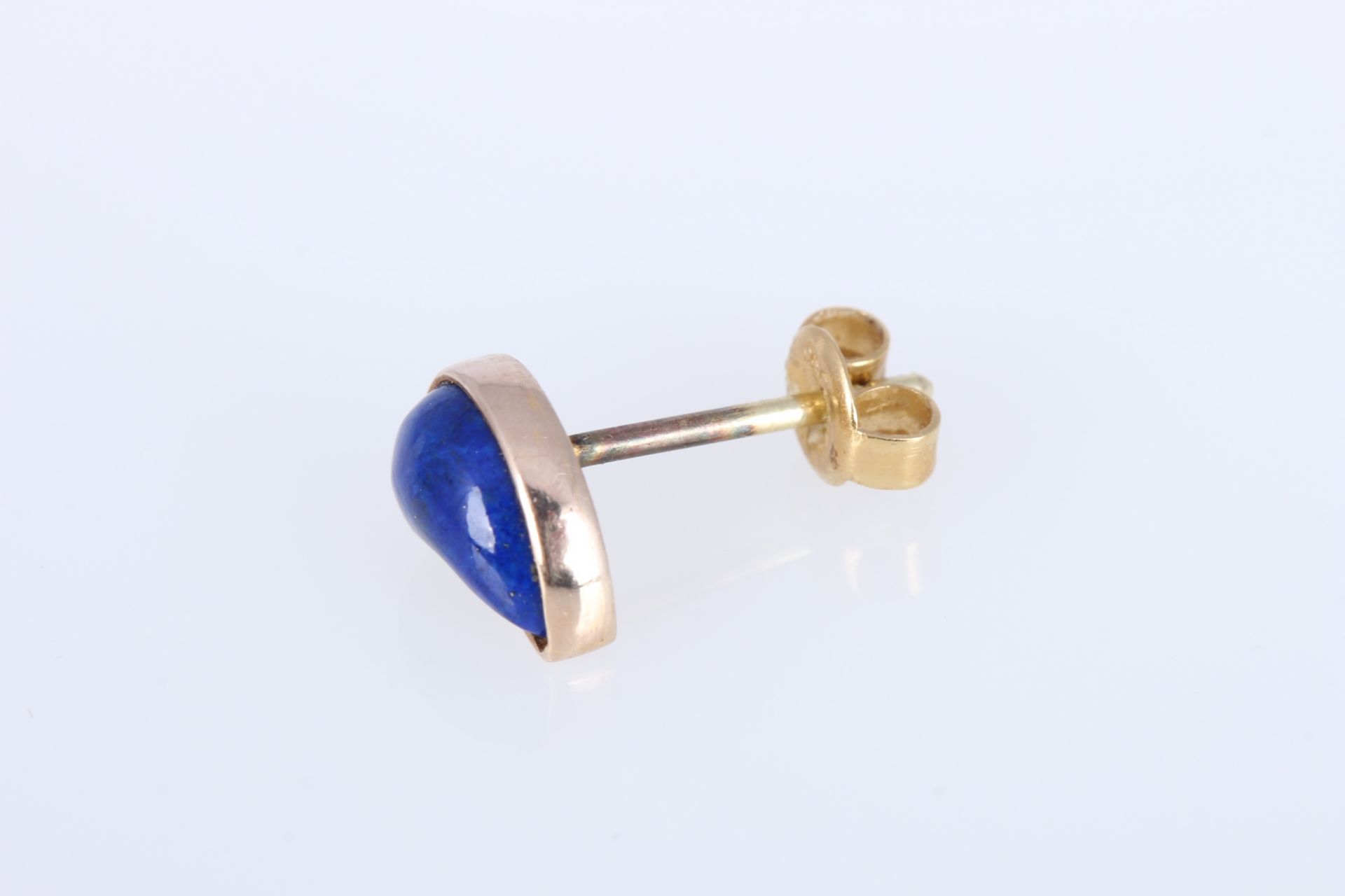 585 Gold Lapislazuli Ohrstecker, 14K gold lapislazuli ear studs, - Bild 3 aus 4