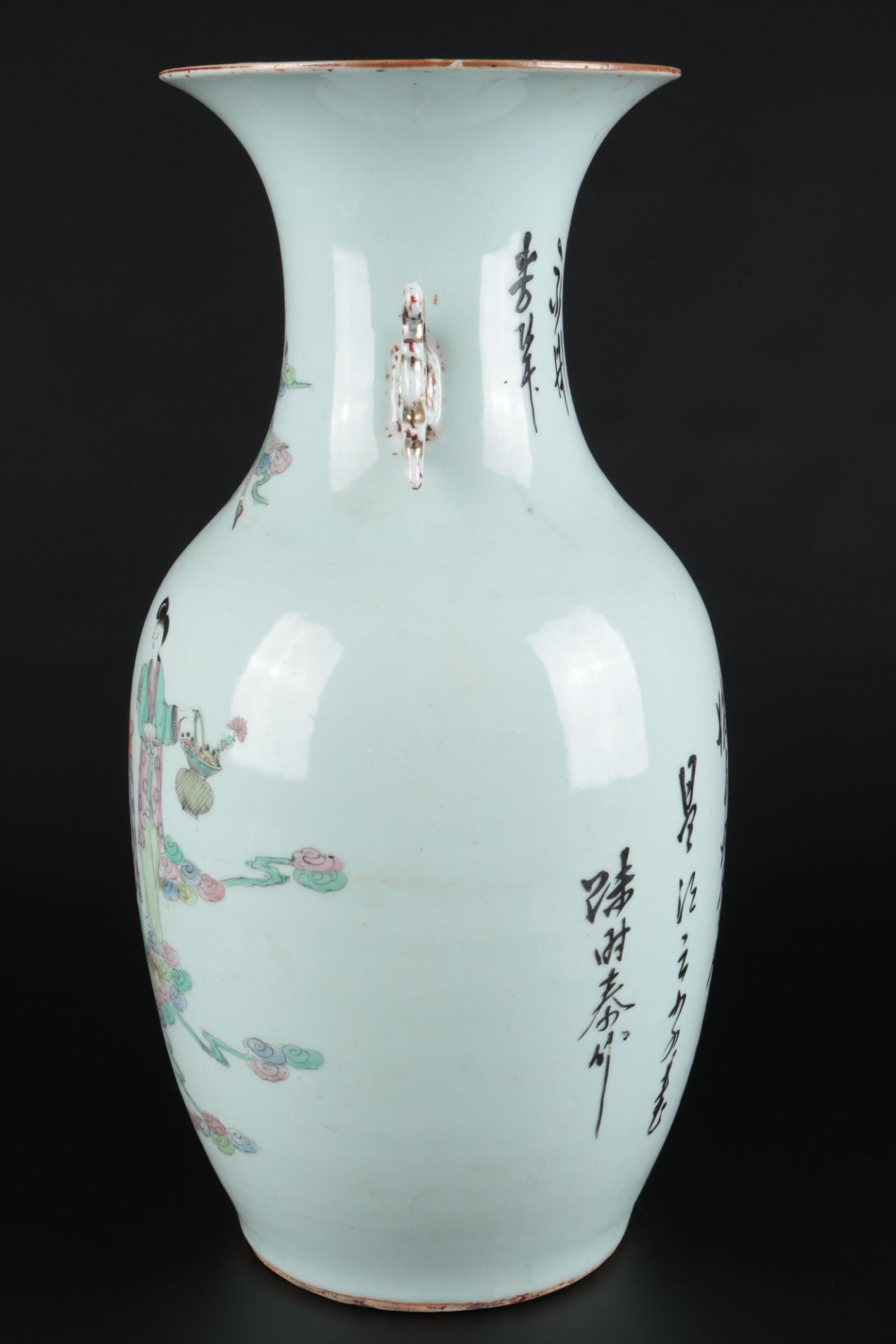 China große Vase Kuang-hsü 1875-1908, chinese large vase, - Bild 3 aus 6
