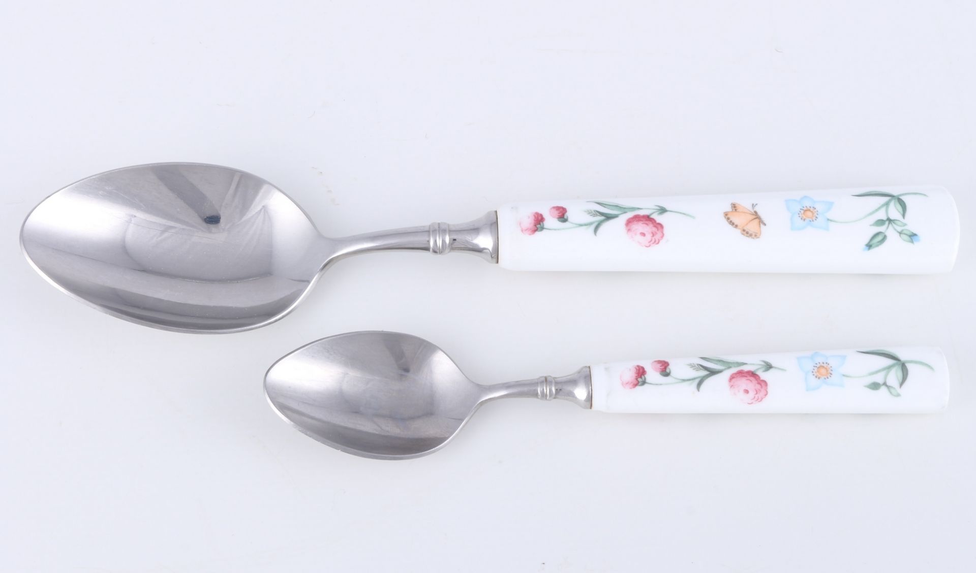 Villeroy & Boch Mariposa 16-teiliges Besteck Konvolut, porcelain cutlery lot, - Bild 2 aus 6