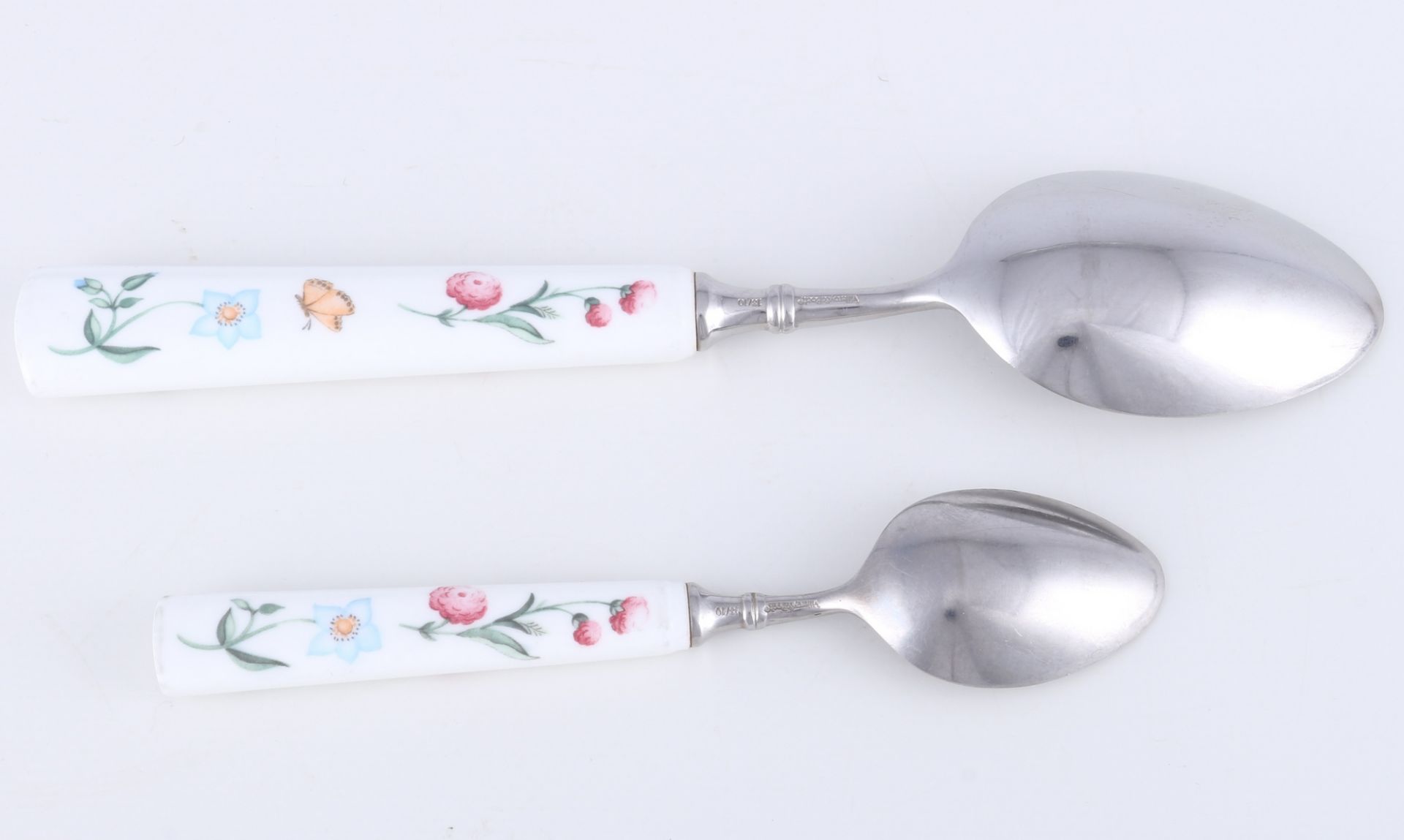 Villeroy & Boch Mariposa 16-teiliges Besteck Konvolut, porcelain cutlery lot, - Bild 3 aus 6