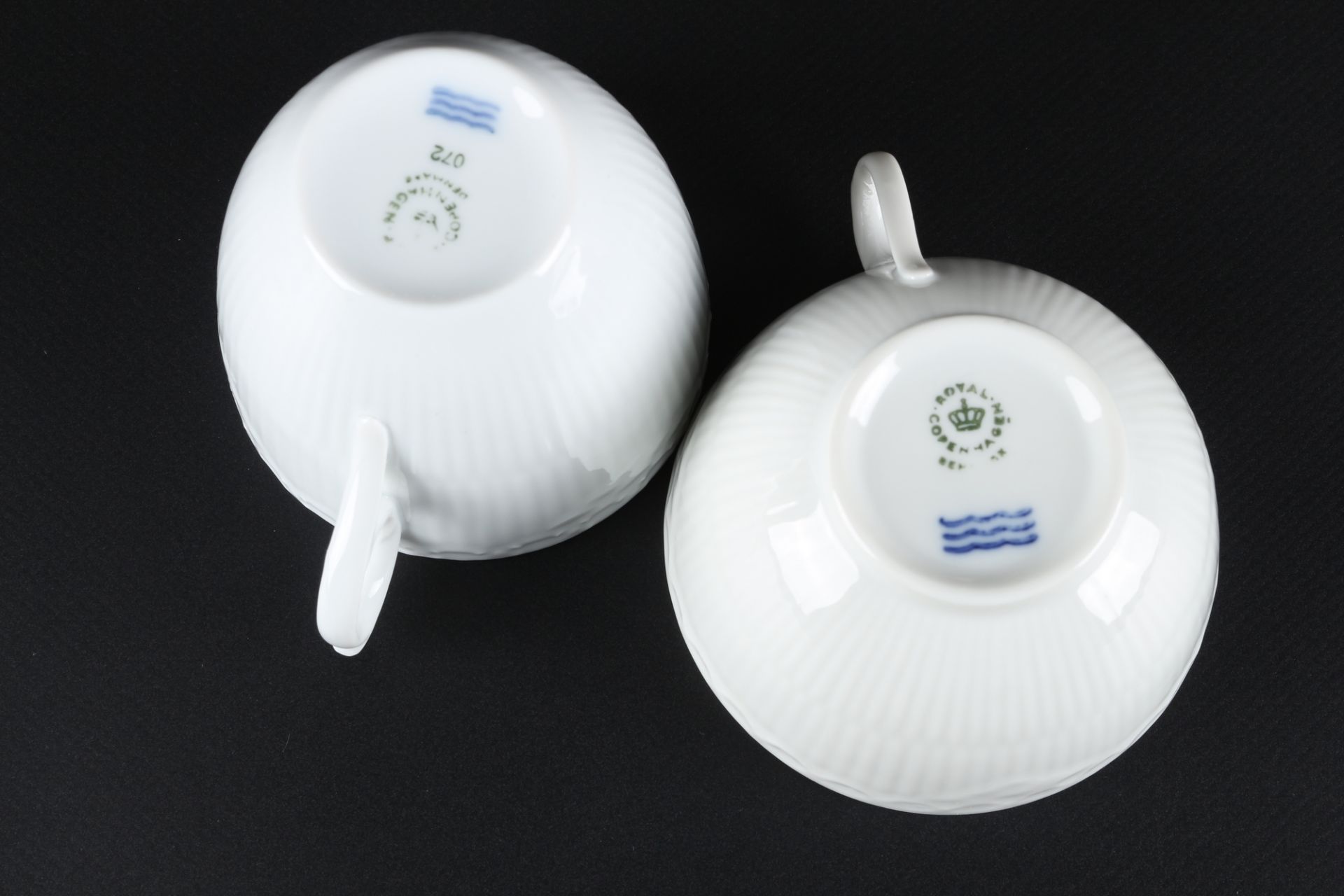 Royal Copenhagen Gerippt Weiß 17 Teetassen und 12 Kaffeetassen, tea coffee cups, - Bild 4 aus 4