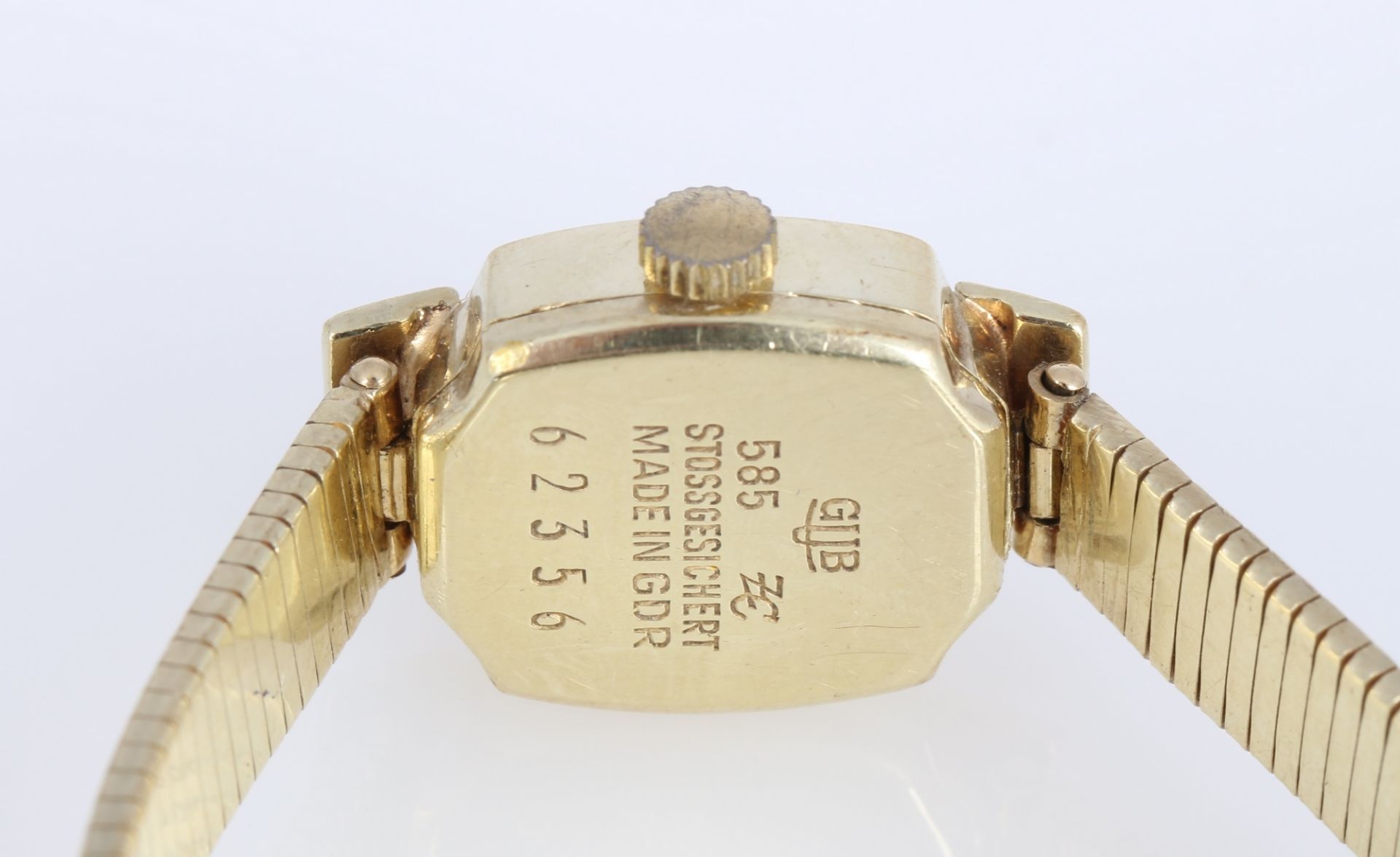 Glashütte 585 Gold Damen Armbanduhr, women's 14K gold wristwatch, - Bild 4 aus 5