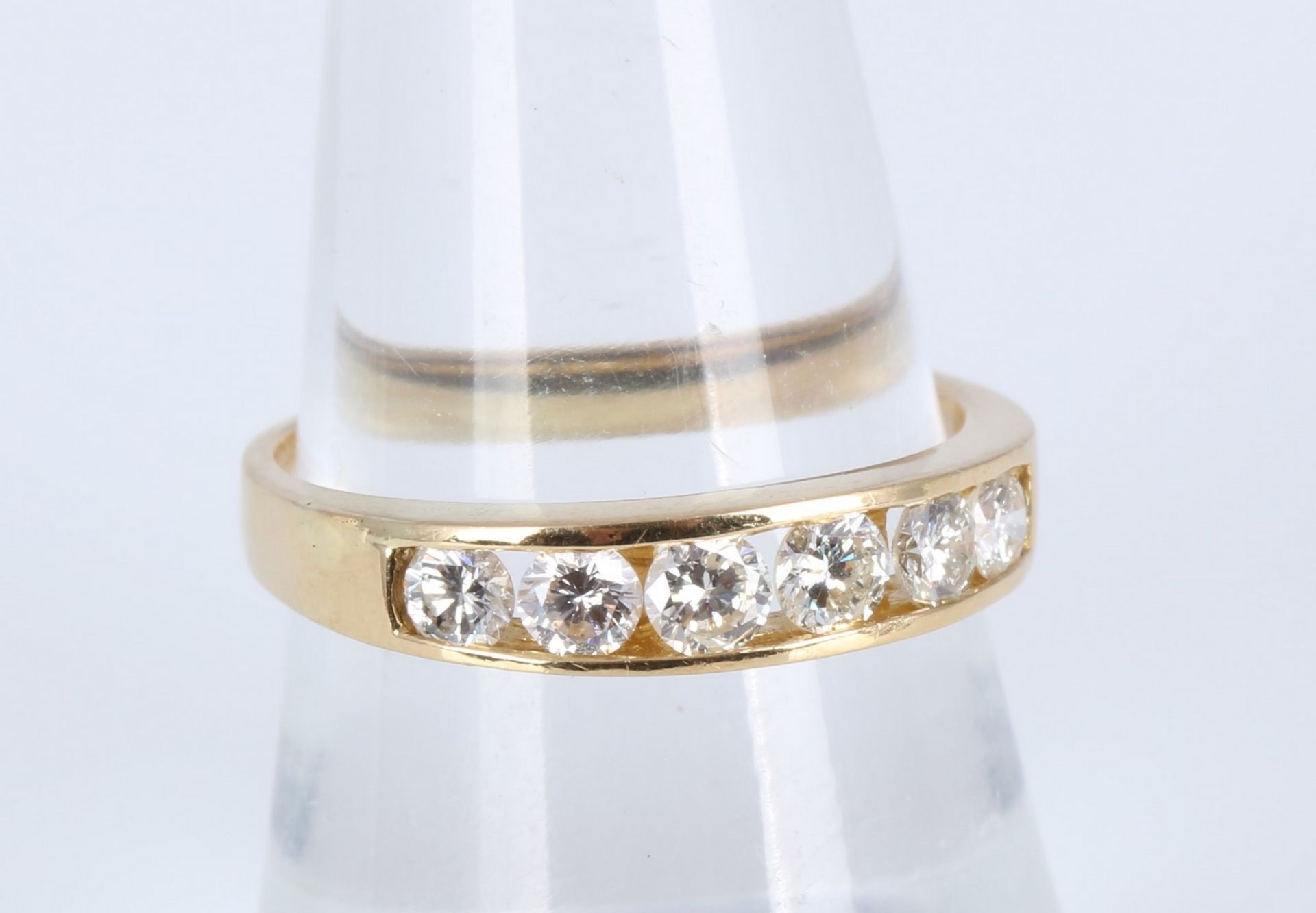 750 Gold Brillantring 0,75ct, 18K diamond gold ring, - Bild 5 aus 5