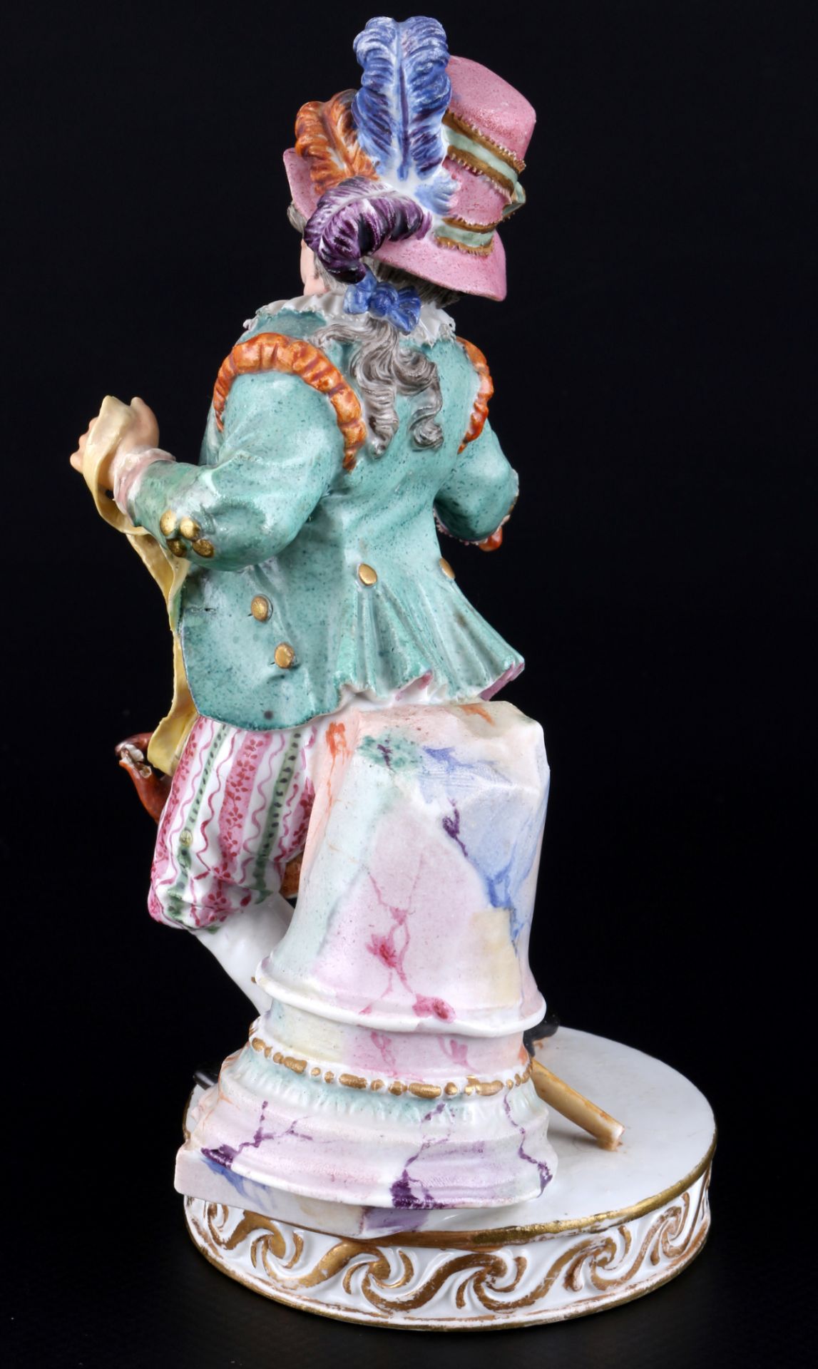 Meissen spielender Junge mit Holzpferd 1.Wahl, 1860-1924, playing boy with hobbyhorse 1st choice, - Image 3 of 7