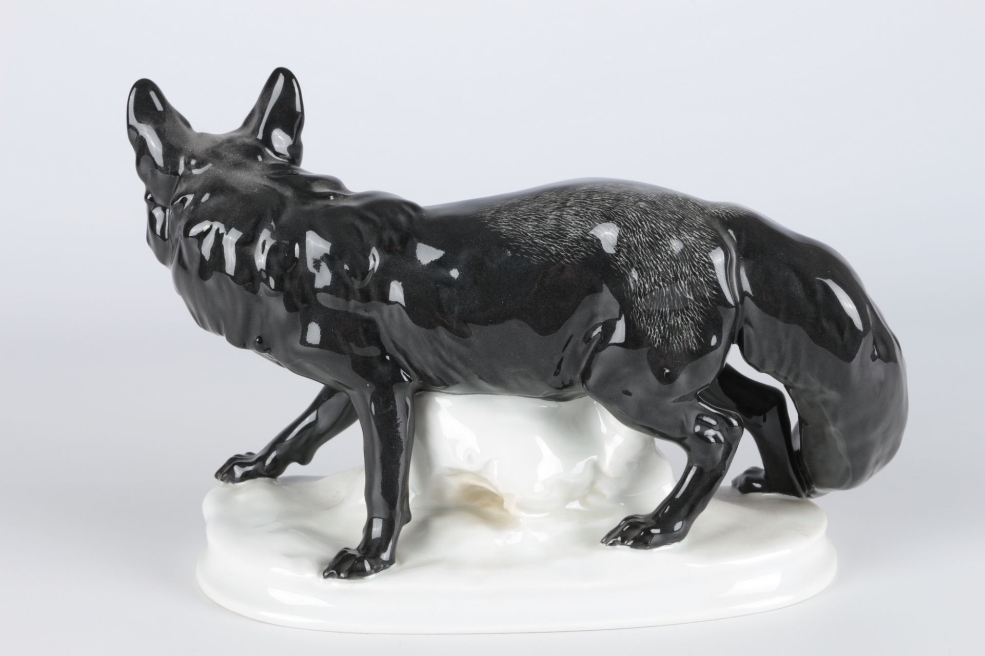 Meissen großer Silberfuchs 1.Wahl Erich Hösel, silver fox, - Image 3 of 5