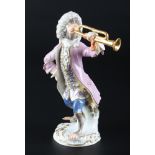 Meissen Affenkapelle Trompeter, trumpeter monkey chapel,