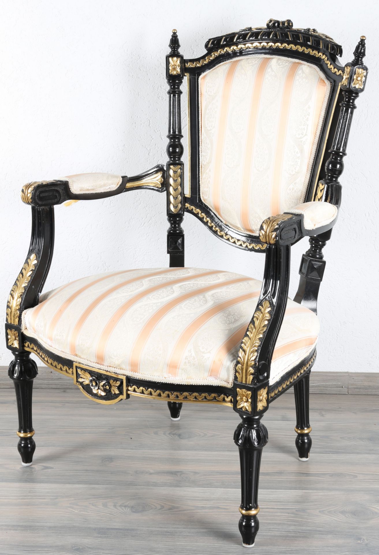 2 Sessel und 2 Stühle im Napoleon III - Stil, 2 armchairs and 2 chairs in Napoleon III style, - Image 2 of 5