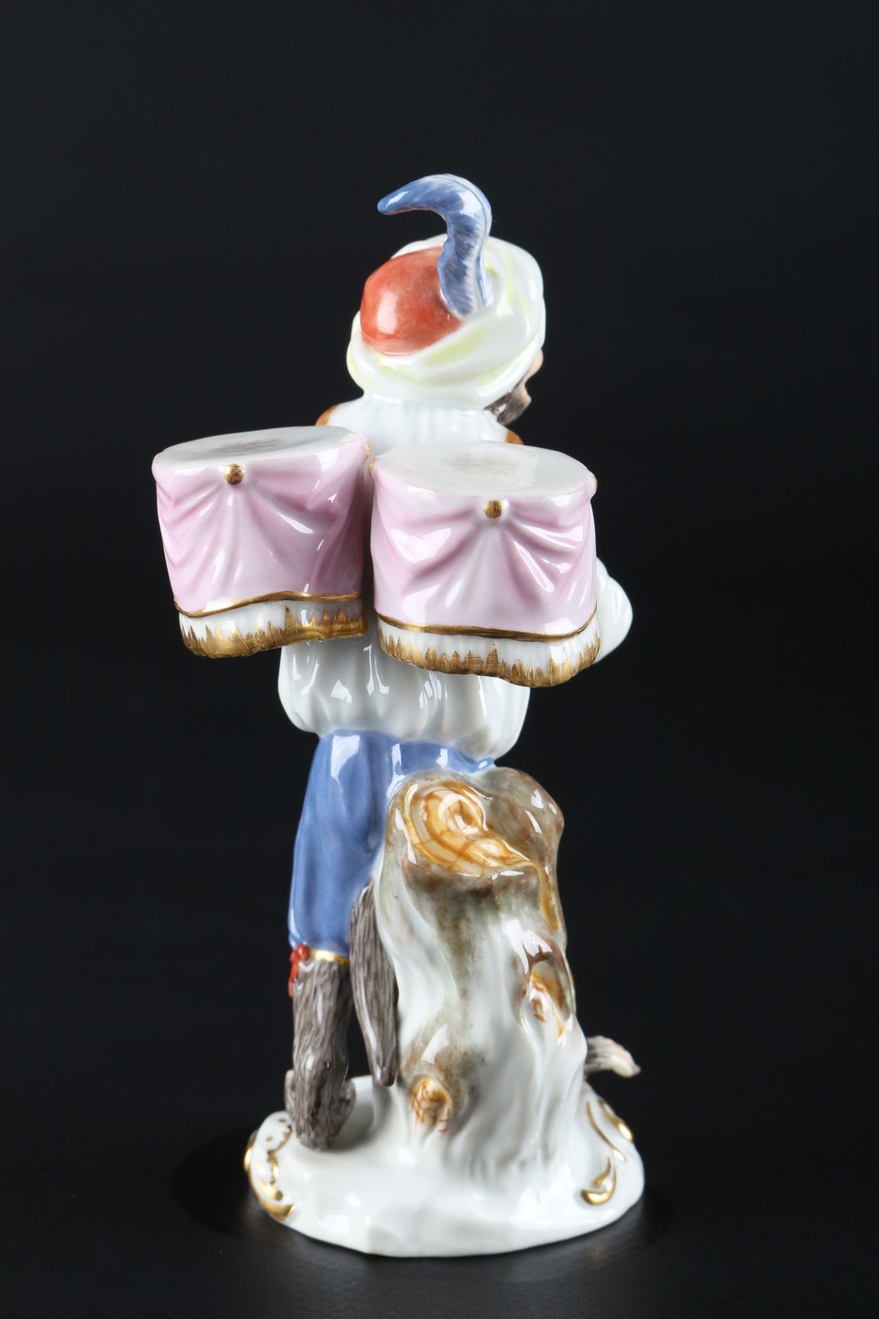 Meissen Affenkapelle Paukenträger, kettledrum carrier monkey chapel, - Image 3 of 5