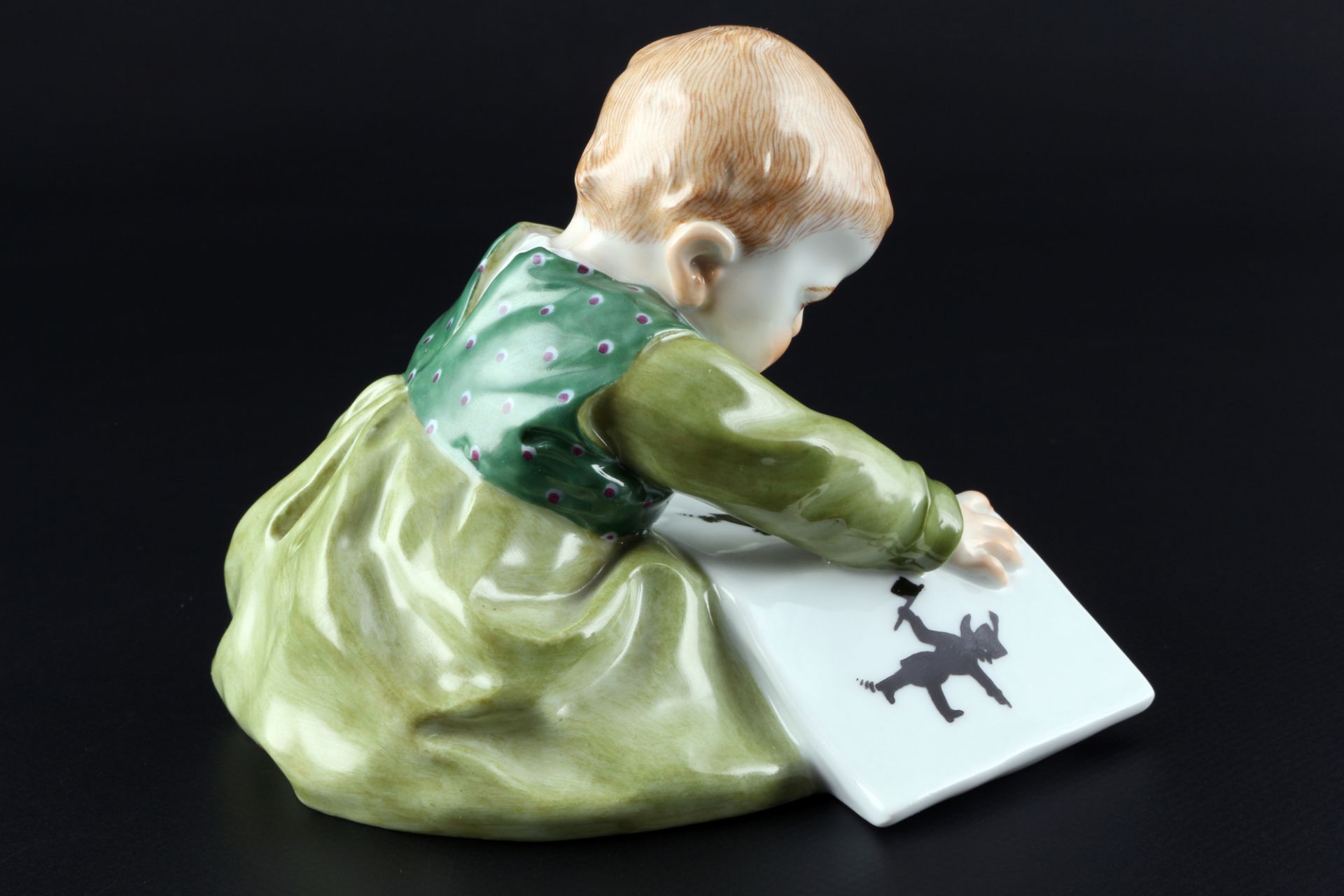 Meissen Hentschelkind mit Bilderbuch 1.Wahl, child with picture book, - Bild 3 aus 5