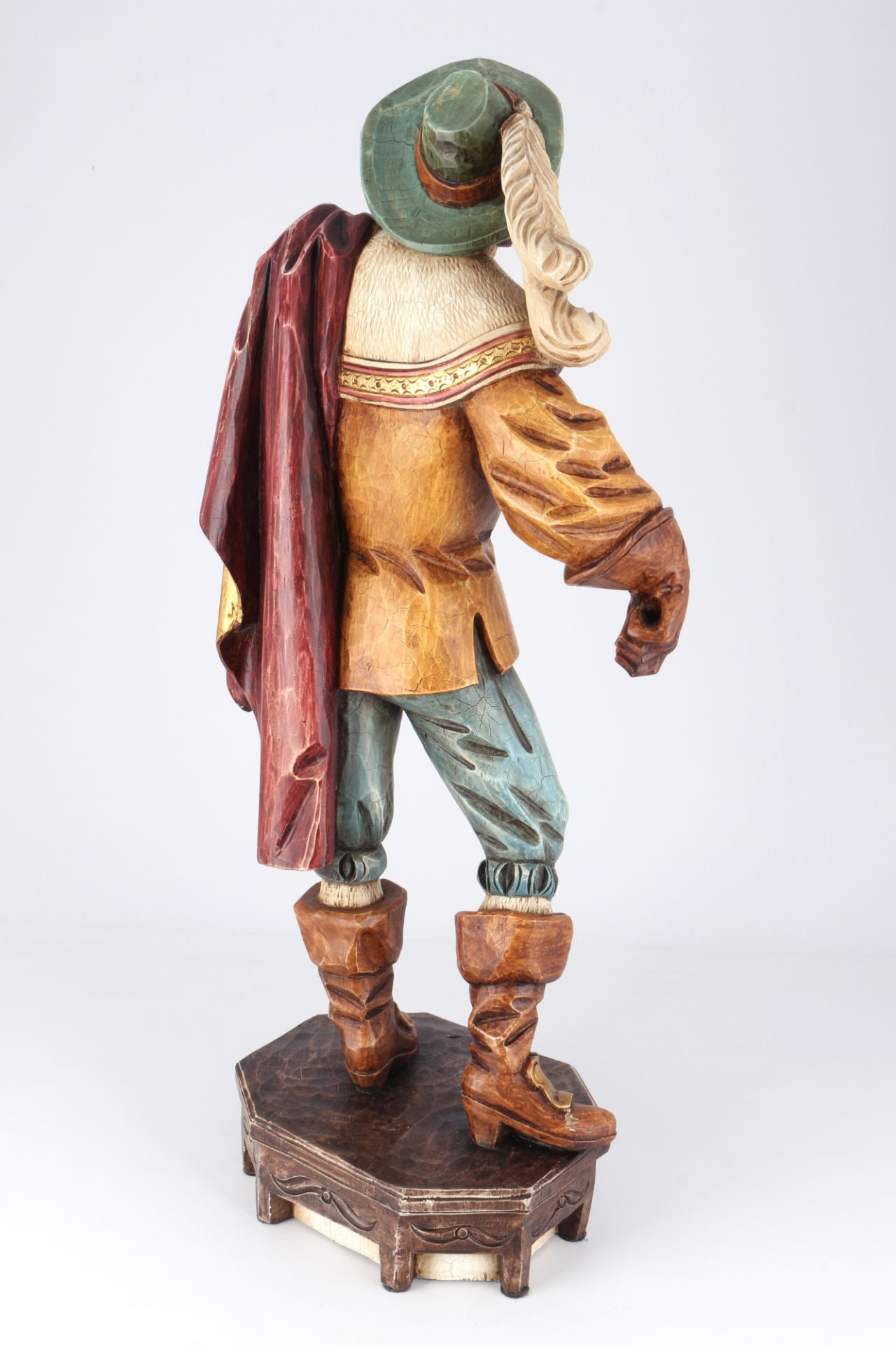 Große Holzskulptur Musketier, large wooden sculpture Musketeer, - Image 3 of 4