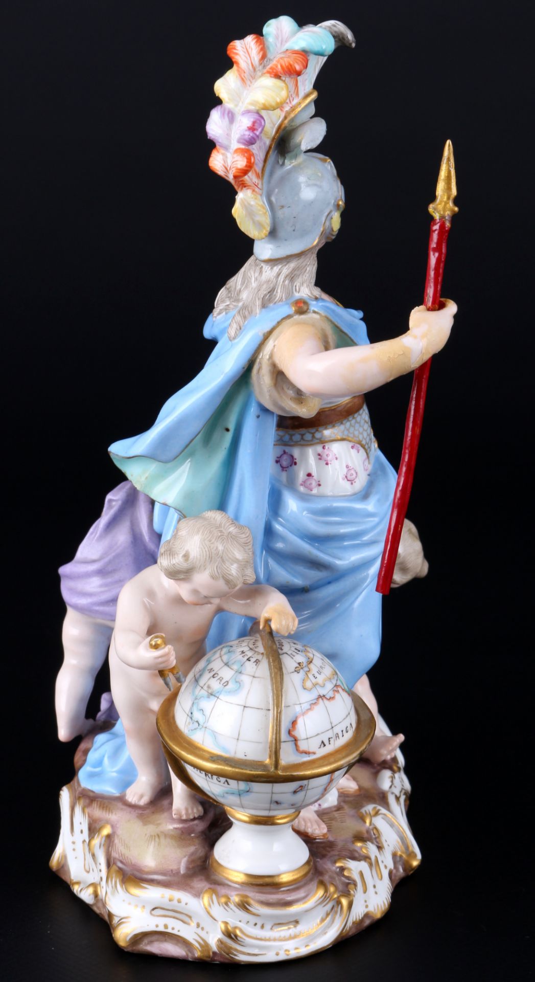 Meissen Pallas Athena mit drei Amoretten 1.Wahl, 1860 - 1924, Athena with three cupids 1st choice, - Image 4 of 9