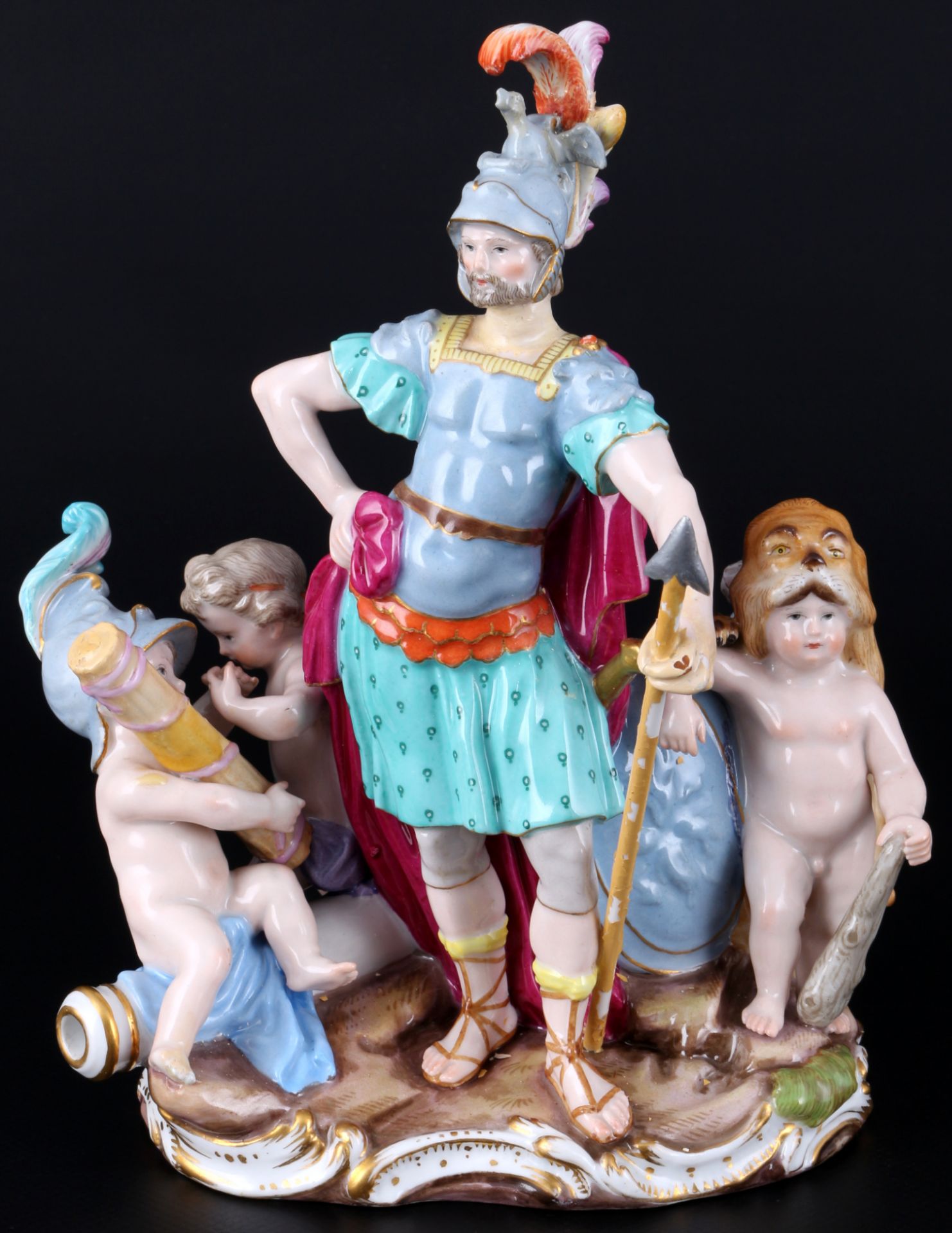 Meissen Mars mit drei Amoretten 1.Wahl, 1860 - 1924, Marks with three cupids 1st choice,