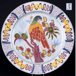 Niederlande 18. / 19. Jahrhundert riesige Prunkschale mit Vogel, huge dutch ceramic bowl,