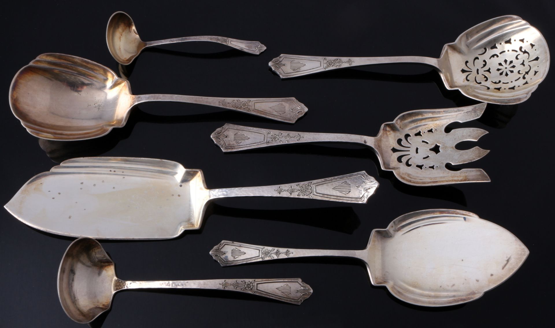 Gorham 925 Silber umfangreiches Besteck 1920/1930, extensive sterling silver cutlery set, - Image 10 of 13