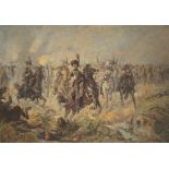 C. Waldek 19. Jahrhundert, Schlacht der Husaren, battle of hussars 19th century,
