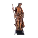 Große Heiligenfigur um 1900, Johannes der Täufer, large figure of John the Baptist,