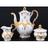 Meissen B-Form Streublümchen Kaffeekern 1.Wahl, coffee set 1st choice,