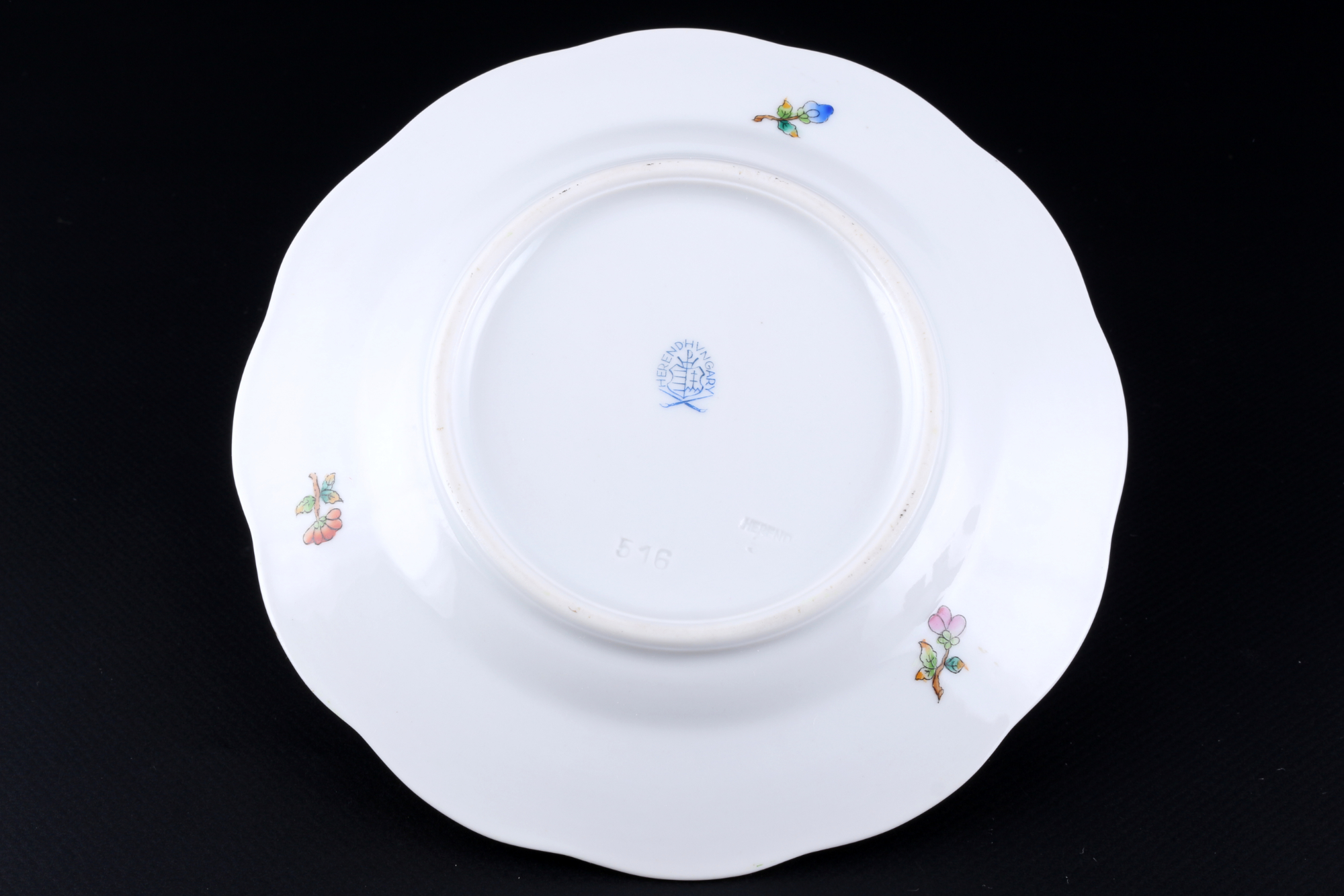 Herend VBO Queen Victoria 4 Mokkagedecke, mocha coffee cups with saucers and dessert plates, - Image 6 of 6