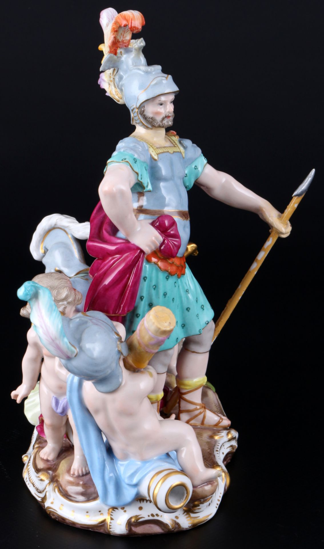 Meissen Mars mit drei Amoretten 1.Wahl, 1860 - 1924, Marks with three cupids 1st choice, - Bild 4 aus 8