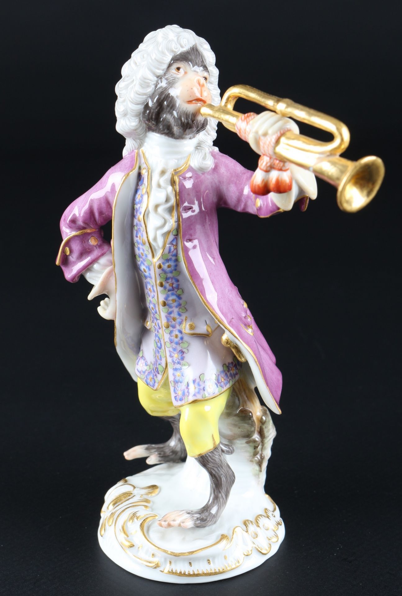 Meissen Affenkapelle Trompeter, trumpeter monkey chapel,