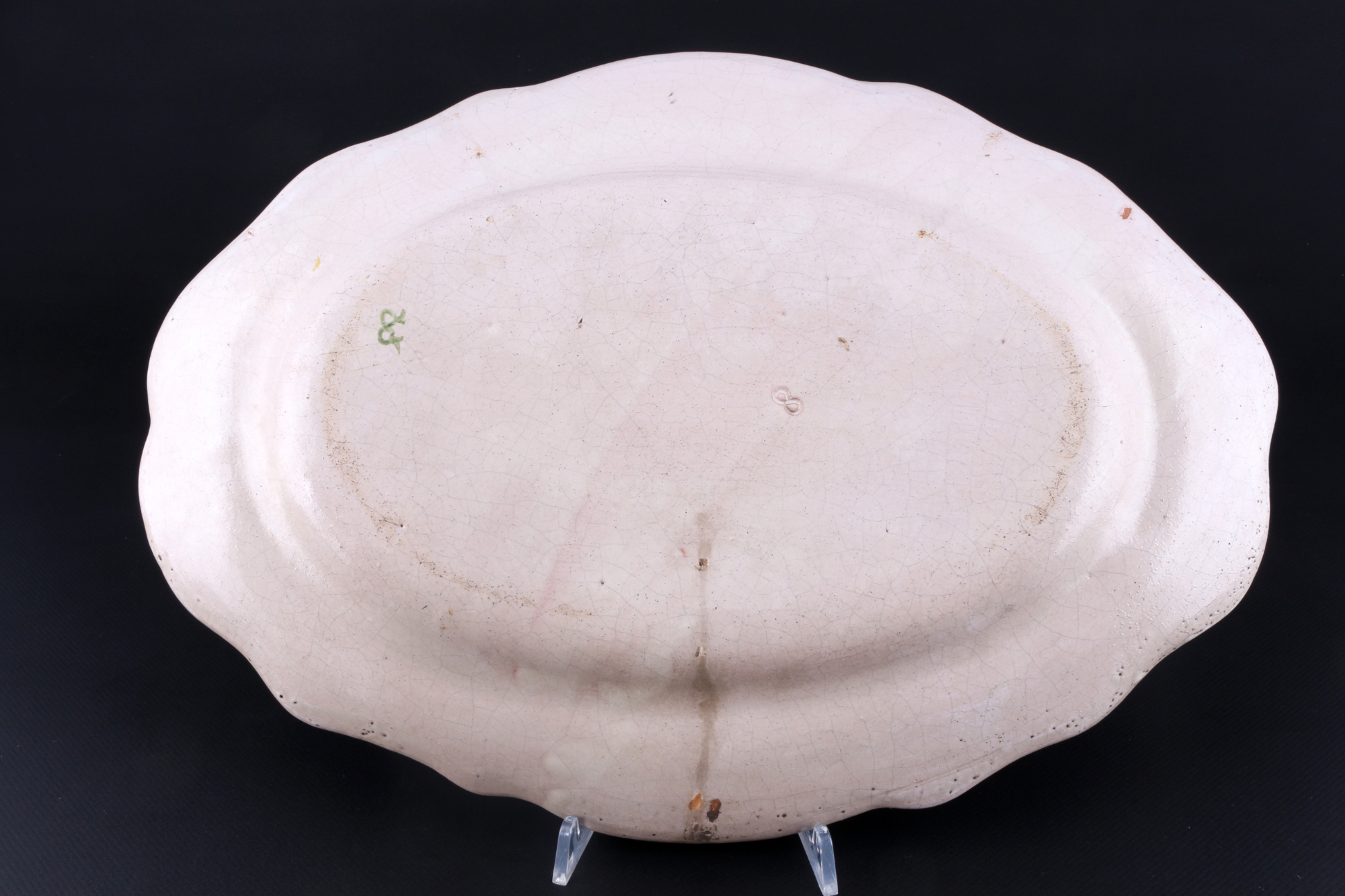 Niederlande 18. / 19. Jahrhundert Prunkplatte, dutch ceramic splendor platter, - Image 4 of 4