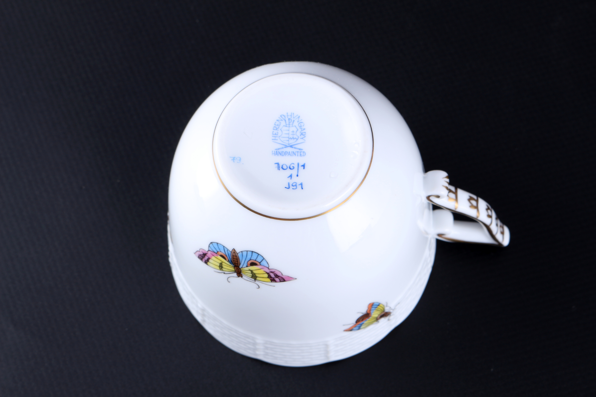 Herend RO Rothschild 6 Kaffeetassen, coffee cups with saucers, - Image 3 of 3