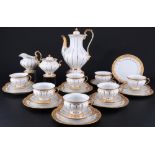 Meissen X-Form Kaffeeservice für 7 Personen, coffee service for 7 pers.,