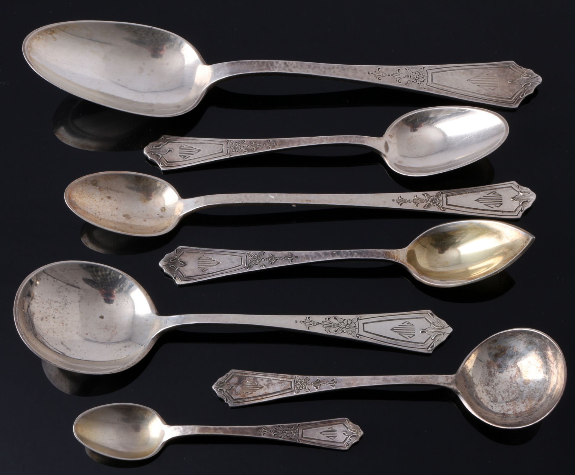 Gorham 925 Silber umfangreiches Besteck 1920/1930, extensive sterling silver cutlery set, - Bild 8 aus 13