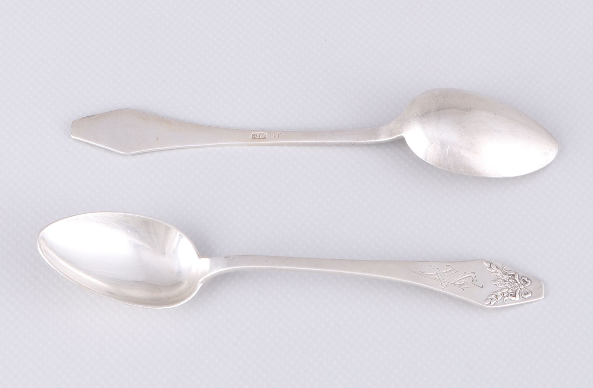 Lettland/Russland 875 Silber 12 Kaffeelöffel, latvian/russian silver coffee spoons, - Image 2 of 3