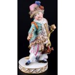 Meissen spielender Junge mit Holzpferd 1.Wahl, 1860-1924, playing boy with hobbyhorse 1st choice,