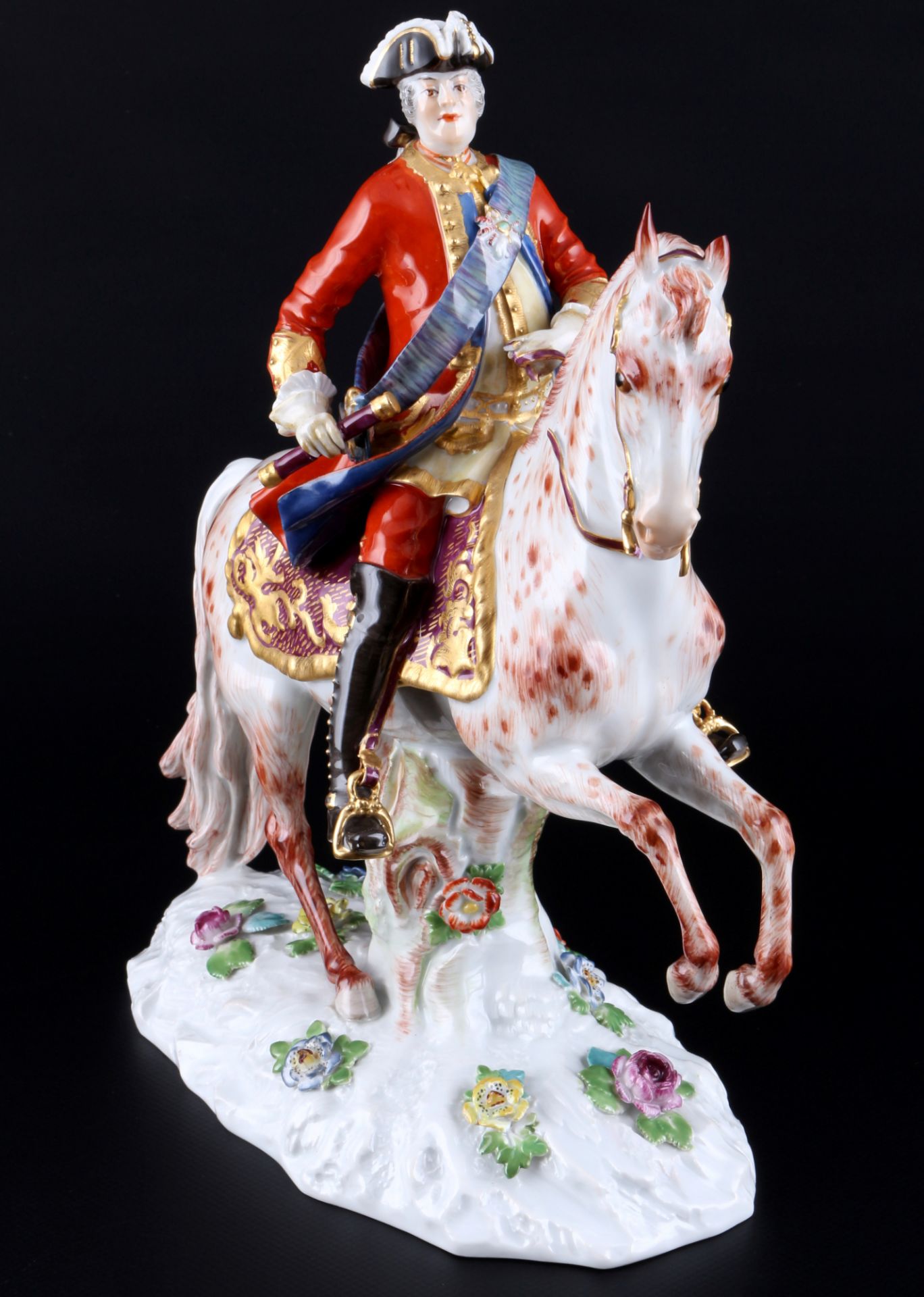 Meissen August III. zu Pferd 1.Wahl, August III. on a horse 1st choice, - Image 2 of 7