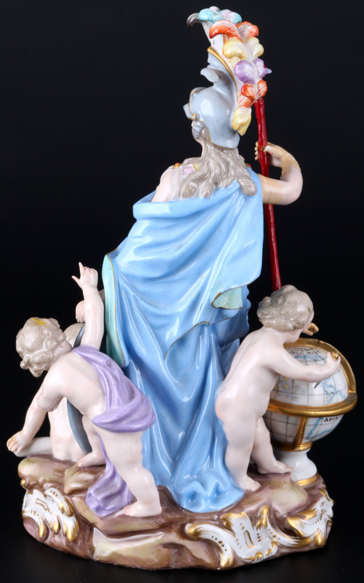 Meissen Pallas Athena mit drei Amoretten 1.Wahl, 1860 - 1924, Athena with three cupids 1st choice, - Bild 3 aus 9