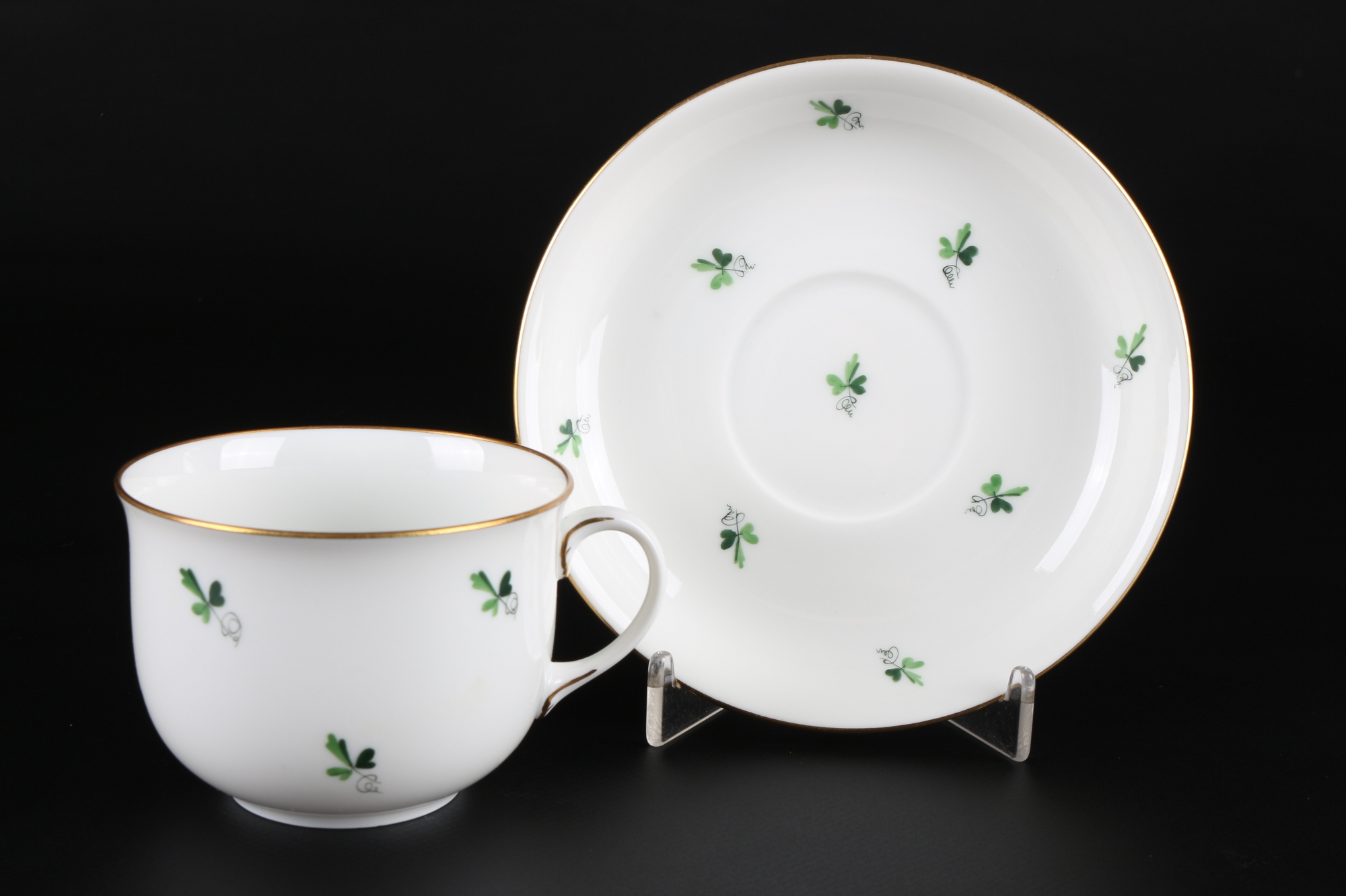 Wien Augarten Weinlaubstreuer Kaffeeservice, coffee cup set, - Image 2 of 8