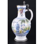 Zunftkanne Fayence 18. Jahrhundert, guild pitcher 18th century,