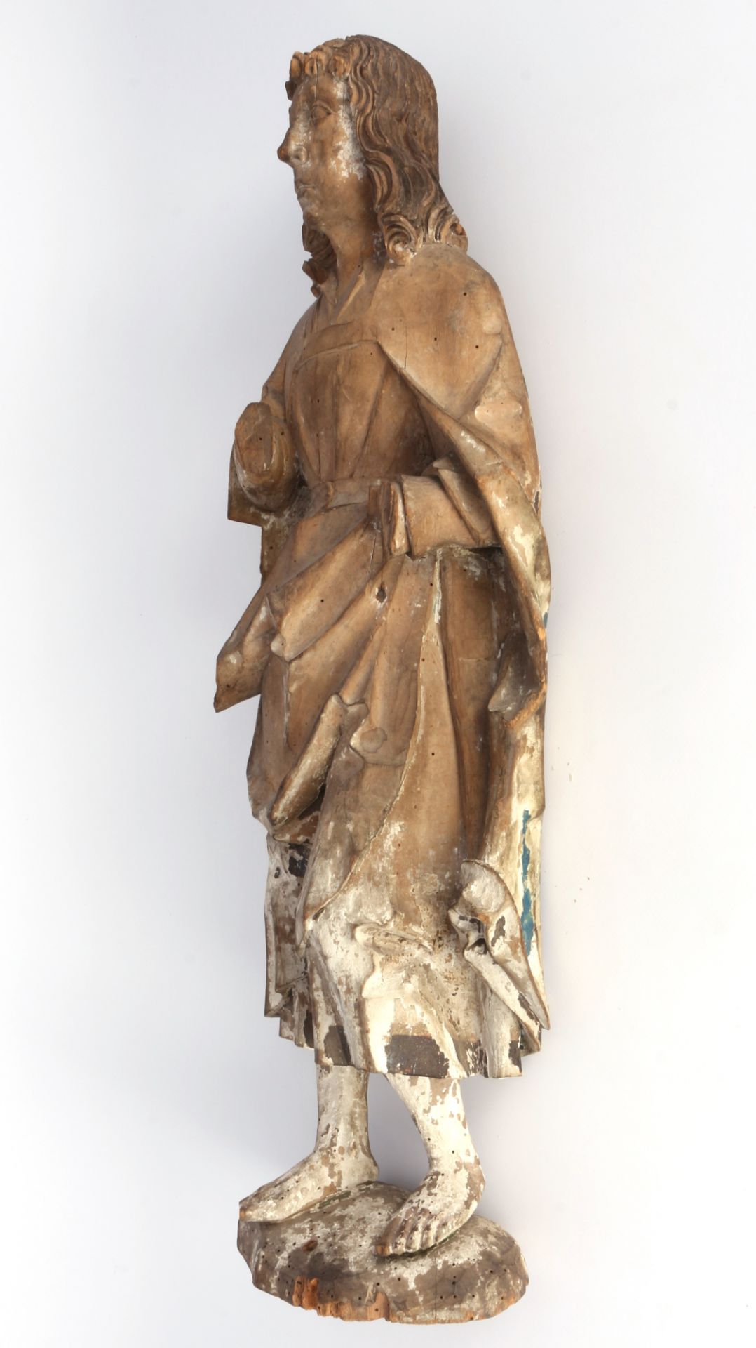 Barock 16./17. Jahrhundert Heiligenfigur, Baroque 16th/17th century figure of a saint, - Image 2 of 4