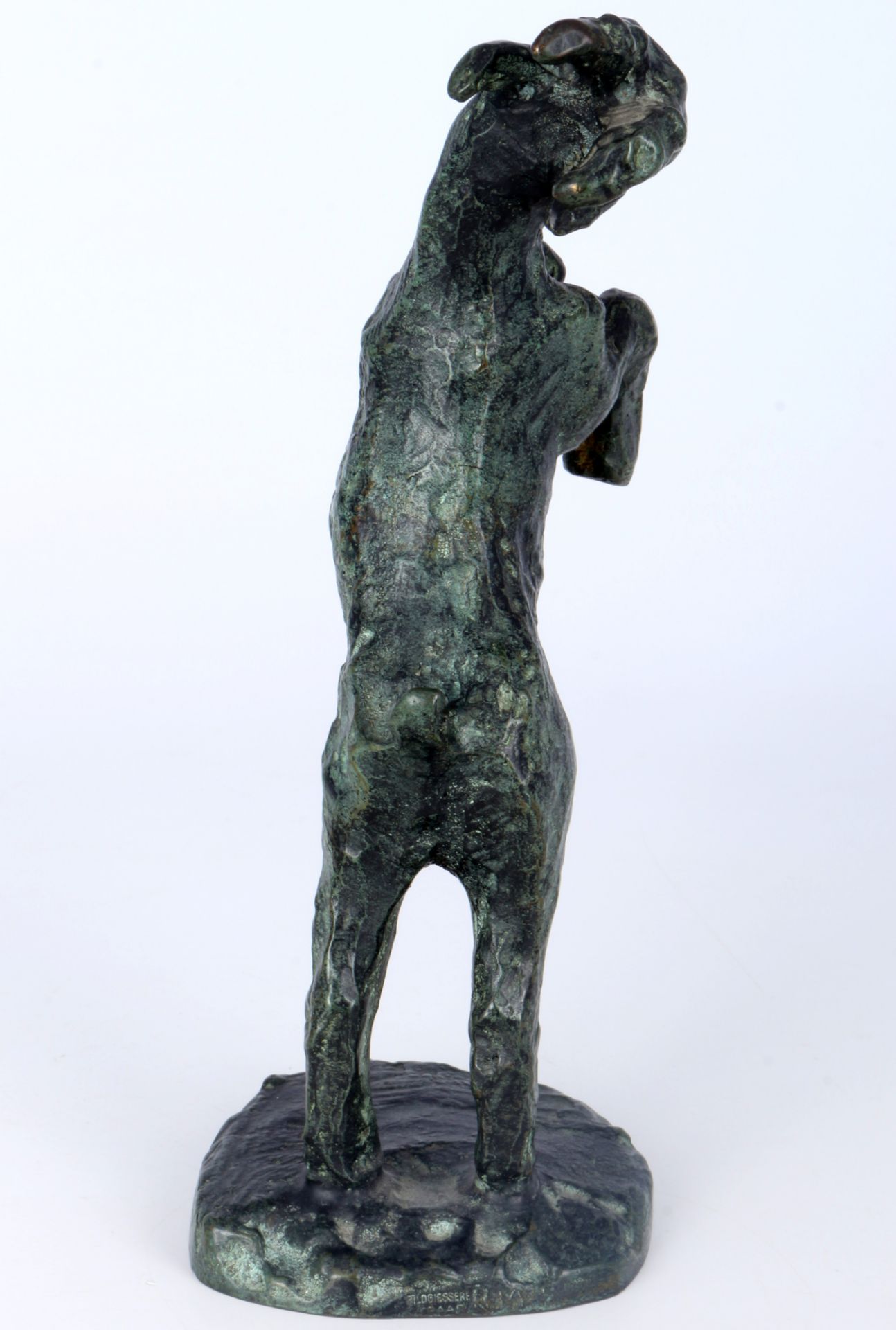 Rose Maria Stiller (1920 - 1993) Bronze aufsteigender Ziegenbock, bronze raising goat, - Image 4 of 6