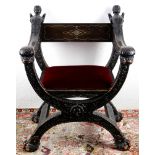 Scherenstuhl Italien 19. Jahrhundert, italian scissor chair 19th century,