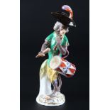 Meissen Affenkapelle Trommler, drummer monkey chapel,