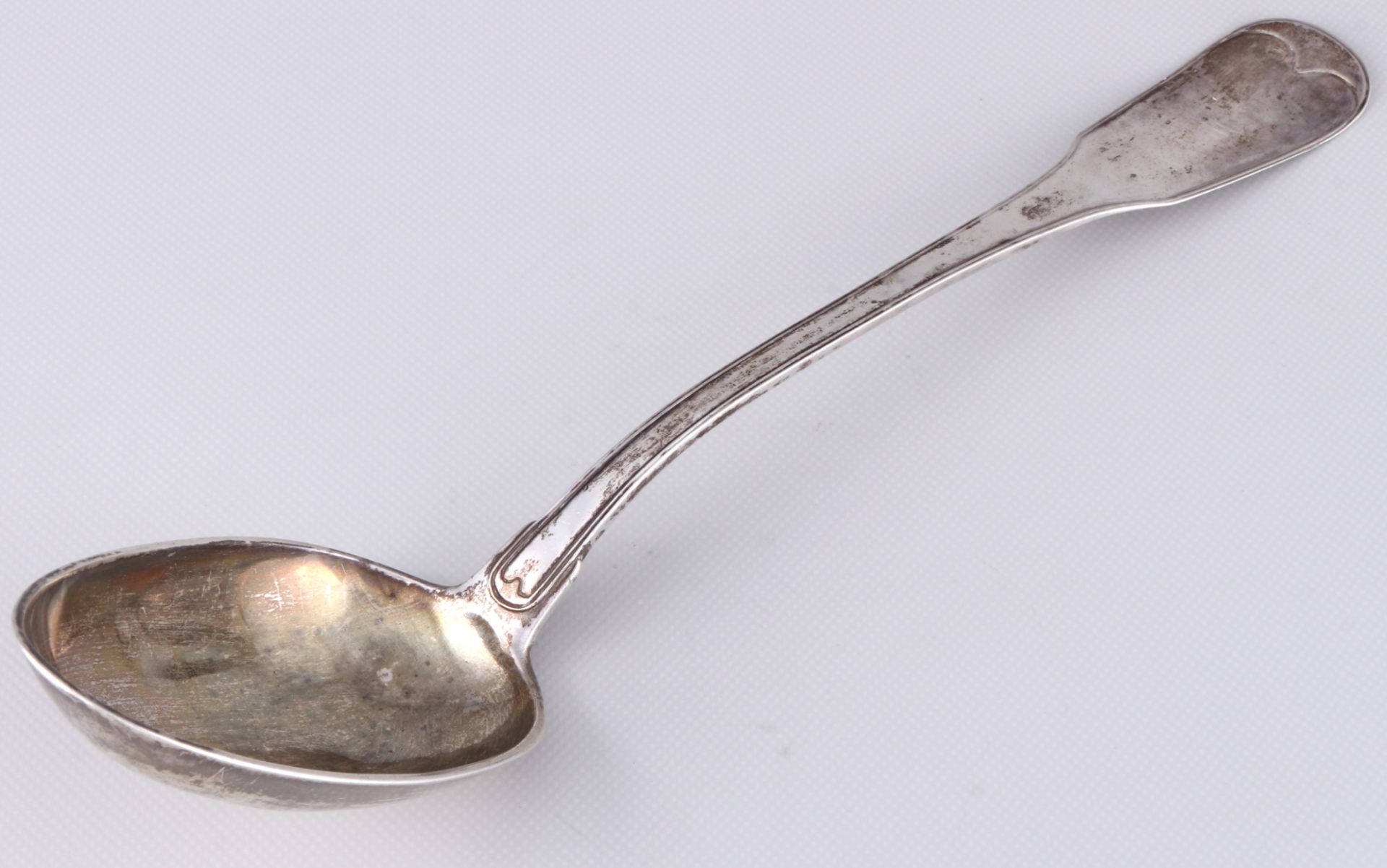 Biedermeier Silber Schöpfkelle, 19. Jahrhundert 13-Lot, silver ladle 19th century, 