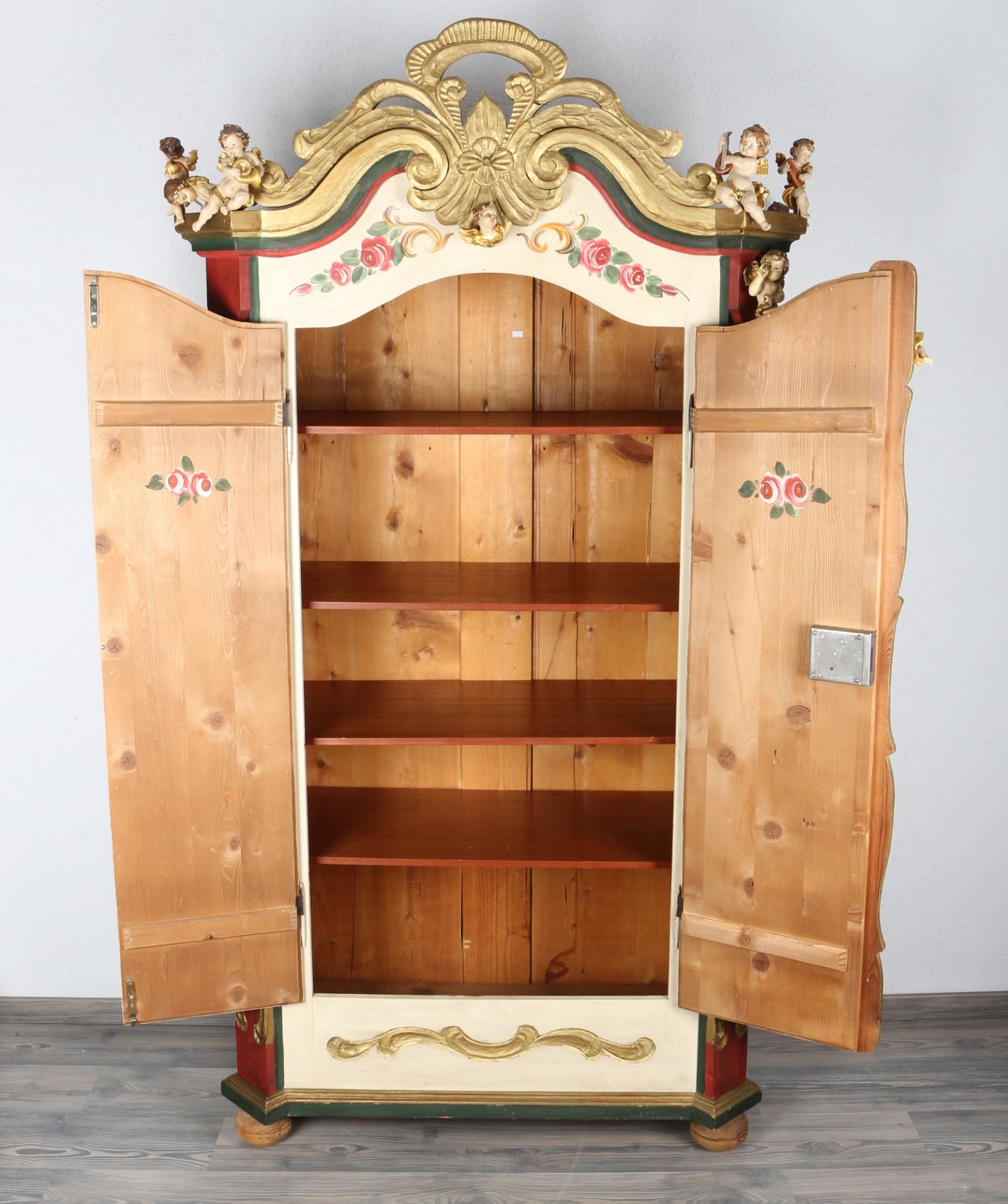 Bauernschrank mit aufgesetzten Putten, farmer cabinet with putti, - Bild 6 aus 6