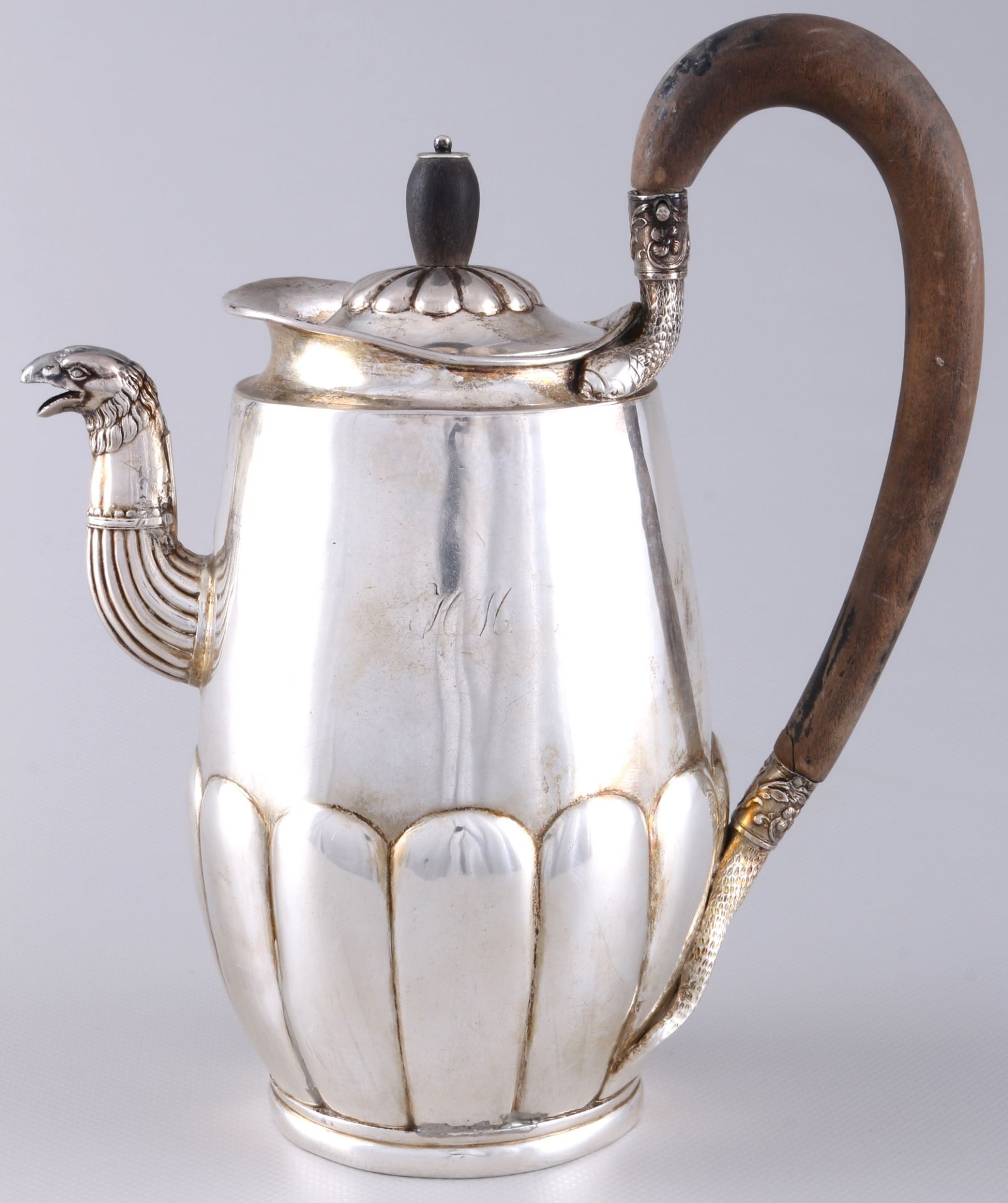 Silber 18. Jahrhundert, Kaffeekanne mit Greifvogel-Ausguß, silver coffee pot 18th century,