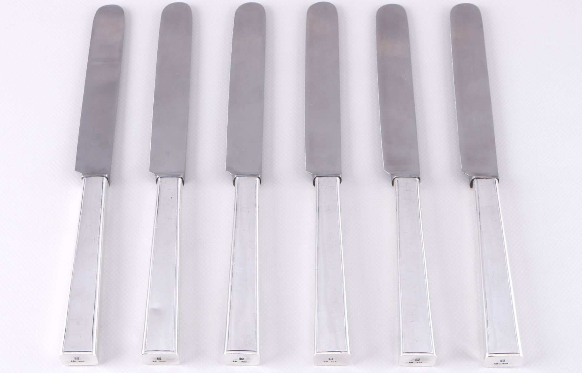 Ferdinand R. Wilm 925 Silber 6 Tafelmesser, sterling silver knives,