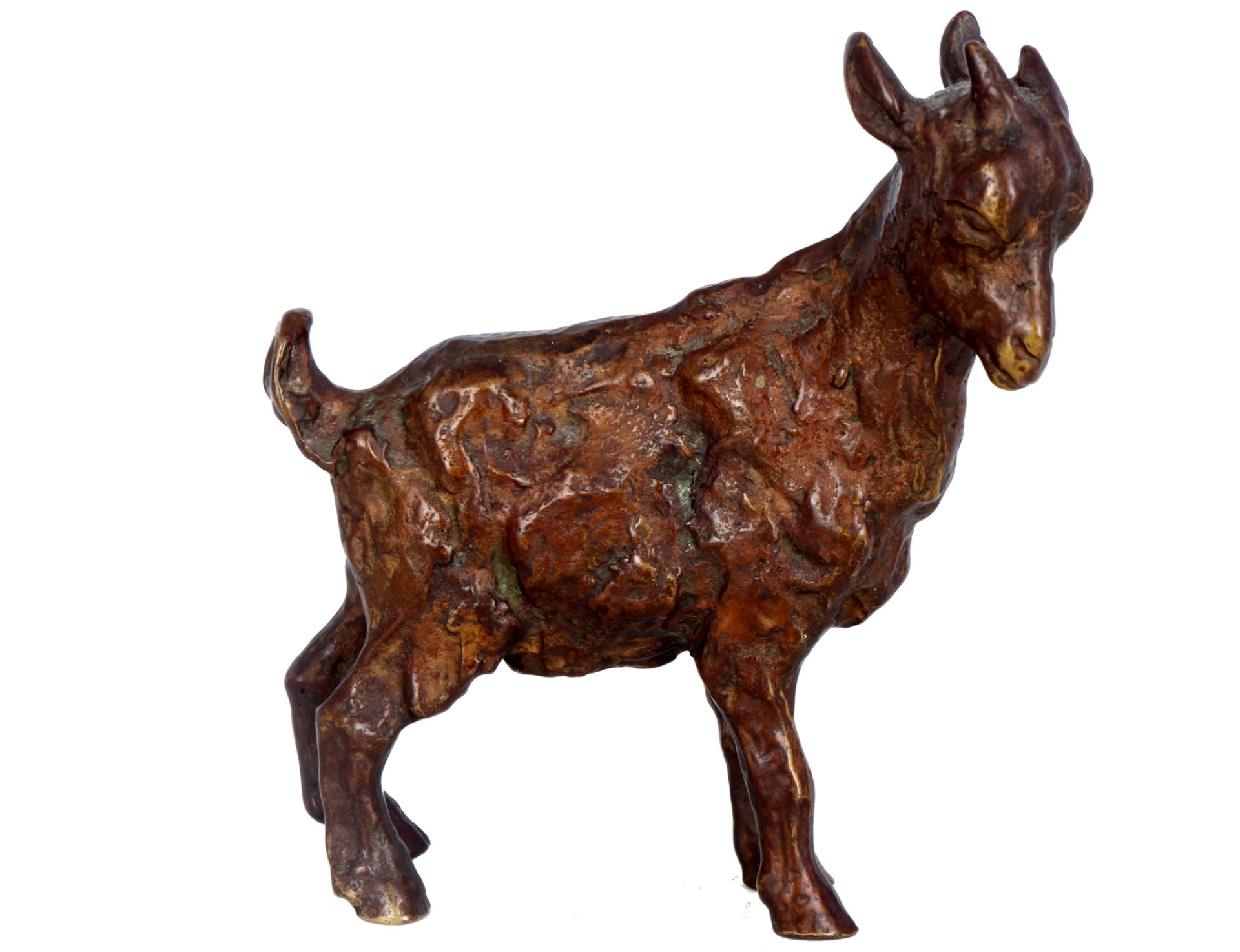 Unbekannter Künstler - Bronze Zicklein, bronze goat,