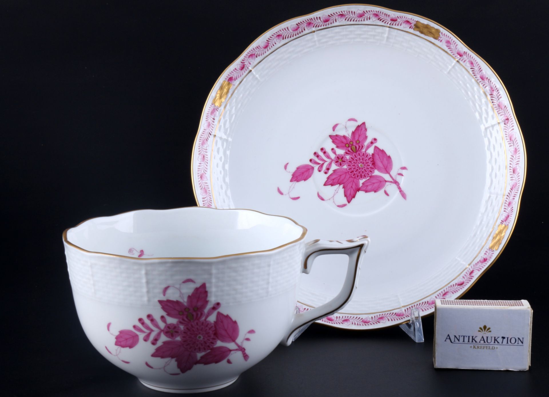 Herend AP Apponyi Purpur riesige Tasse, very large cup with saucer,