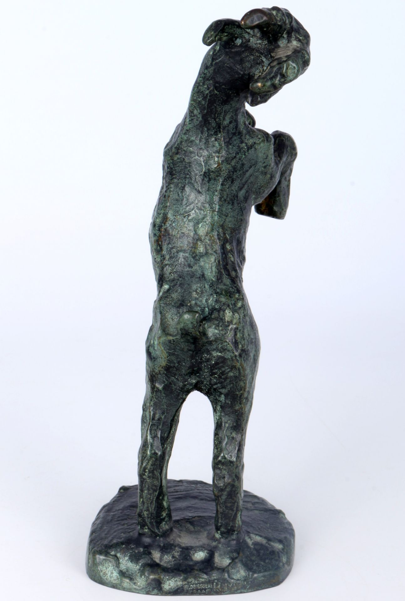 Rose Maria Stiller (1920 - 1993) Bronze aufsteigender Ziegenbock, bronze raising goat, - Bild 4 aus 6